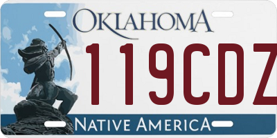 OK license plate 119CDZ