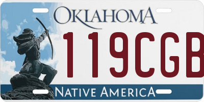 OK license plate 119CGB