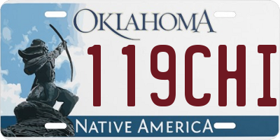 OK license plate 119CHI