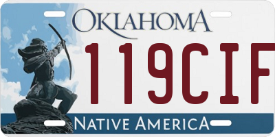 OK license plate 119CIF