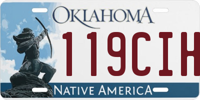 OK license plate 119CIH