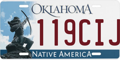 OK license plate 119CIJ