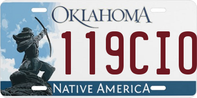 OK license plate 119CIO