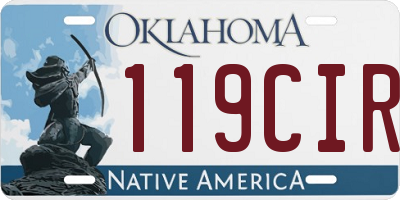 OK license plate 119CIR