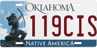 OK license plate 119CIS