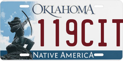 OK license plate 119CIT
