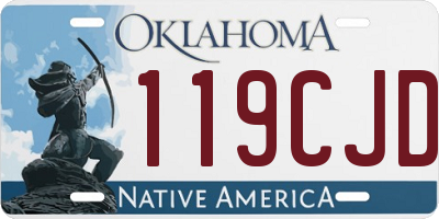 OK license plate 119CJD