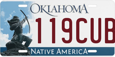 OK license plate 119CUB