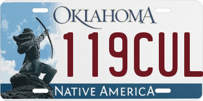 OK license plate 119CUL