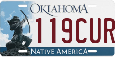 OK license plate 119CUR