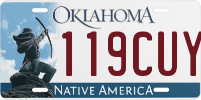 OK license plate 119CUY