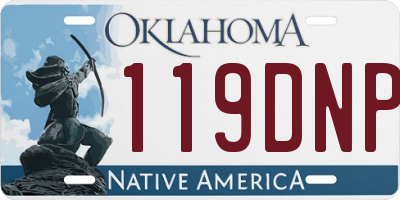 OK license plate 119DNP