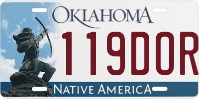 OK license plate 119DOR