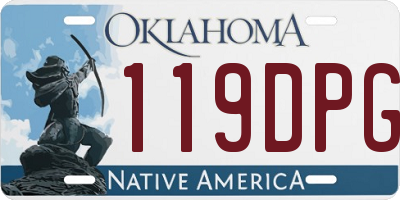 OK license plate 119DPG