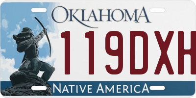 OK license plate 119DXH