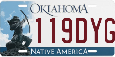 OK license plate 119DYG