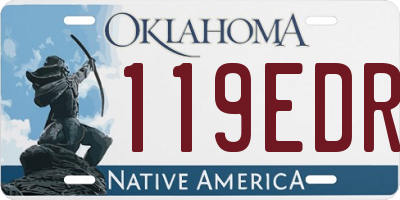 OK license plate 119EDR