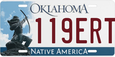 OK license plate 119ERT