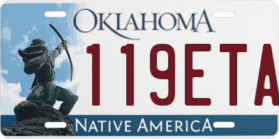 OK license plate 119ETA