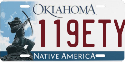 OK license plate 119ETY