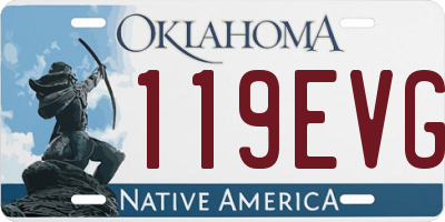 OK license plate 119EVG