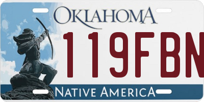 OK license plate 119FBN