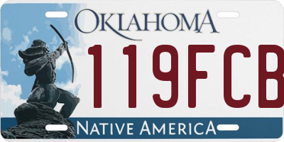 OK license plate 119FCB
