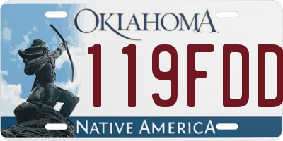 OK license plate 119FDD