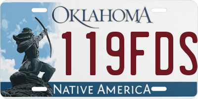 OK license plate 119FDS