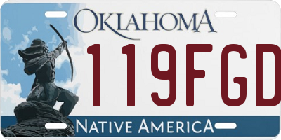 OK license plate 119FGD