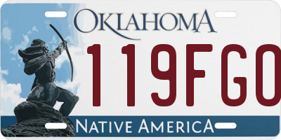 OK license plate 119FGO