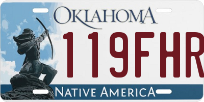 OK license plate 119FHR