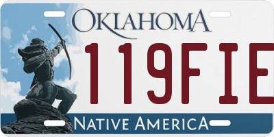 OK license plate 119FIE