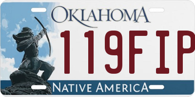 OK license plate 119FIP