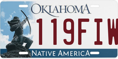 OK license plate 119FIW