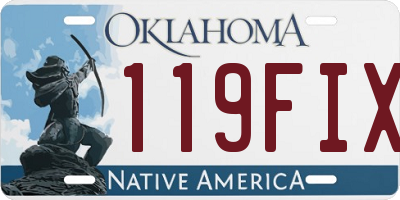 OK license plate 119FIX