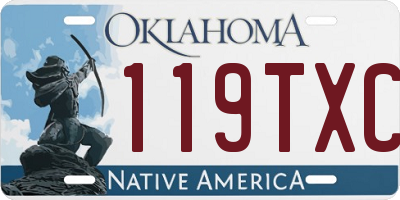 OK license plate 119TXC
