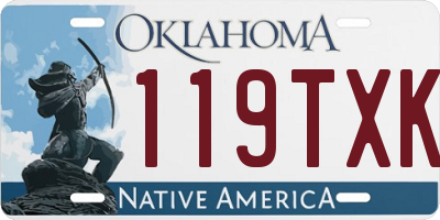 OK license plate 119TXK