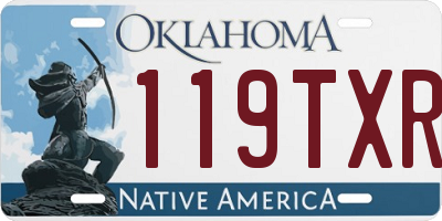OK license plate 119TXR