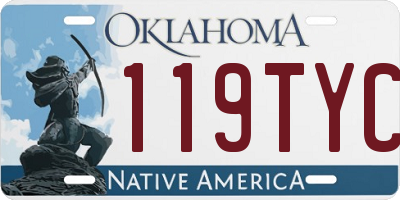 OK license plate 119TYC