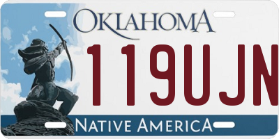 OK license plate 119UJN