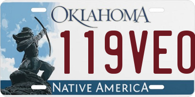 OK license plate 119VEO