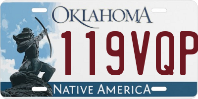 OK license plate 119VQP