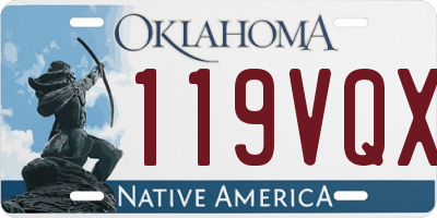 OK license plate 119VQX