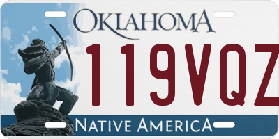 OK license plate 119VQZ