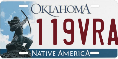 OK license plate 119VRA