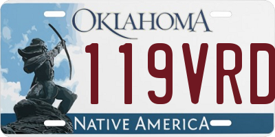OK license plate 119VRD