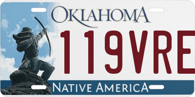 OK license plate 119VRE