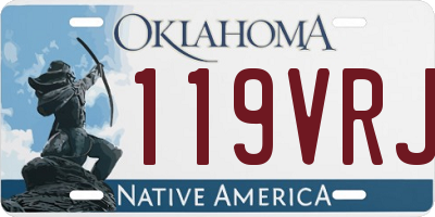 OK license plate 119VRJ