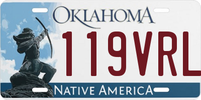 OK license plate 119VRL